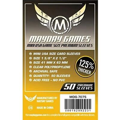 Mayday Games Prémium Mini Kártyazárak Sötét Sárga 41mm x 63mm - Kártyazárak Mayday Games Prémium Mini Kártyazárak Sötét Sárga 41mm x 63mm - Kártyazárak