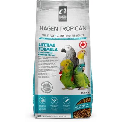 Alimento para papagaios Tropican - Granulados de vida 1,8kg Alimento para papagaios Tropican - Granulados de vida 1,8kg
