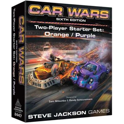 Steve Jackson Games Car Wars Hatodik Kiadás: 2 Játékos Kezdőcsomag - Narancs/Lila Steve Jackson Games Car Wars Hatodik Kiadás: 2 Játékos Kezdőcsomag - Narancs/Lila