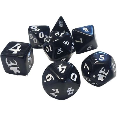 Steve Jackson Games Polyhedron kocka készlet - Fekete/Fehér RPG Steve Jackson Games Polyhedron kocka készlet - Fekete/Fehér RPG