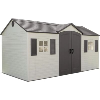 Abri de jardin en plastique robuste LIFETIME - Gris - Maison de jardin - Publicité Abri de jardin en plastique robuste LIFETIME - Gris - Maison de jardin - Publicité