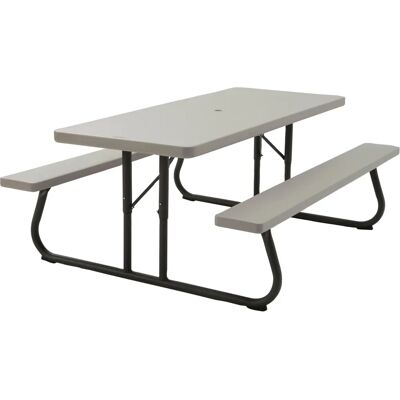 Lifetime - 6-Foot Classic Folding - Putty - Picnic Table Lifetime - 6-Foot Classic Folding - Putty - Picnic Table