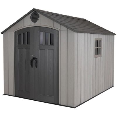 LIFETIME Jupiter Gartenhaus - Kunststoff, Grau, 8x10 ft LIFETIME Jupiter Gartenhaus - Kunststoff, Grau, 8x10 ft