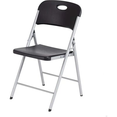 Sedia Pieghevole Lifetime 50x48,5x84 cm Nera Sedia Pieghevole Lifetime 50x48,5x84 cm Nera
