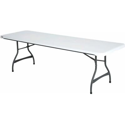 Lifetime White/Gray Folding Table - Rectangular, 244x76x74cm, for 8 persons Lifetime White/Gray Folding Table - Rectangular, 244x76x74cm, for 8 persons