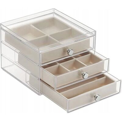 InterDesign - iDesign Clarity - 3-drawer - szkatułka na biżuterię InterDesign - iDesign Clarity - 3-drawer - szkatułka na biżuterię