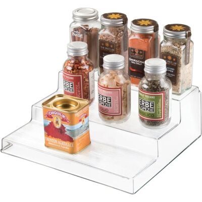 iDesign Linus Plastic 3-Tier Spice Rack - Kitchen Organizer iDesign Linus Plastic 3-Tier Spice Rack - Kitchen Organizer