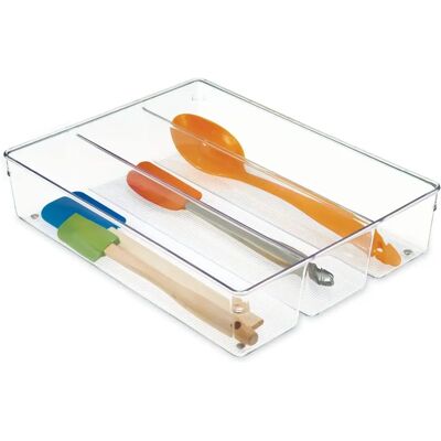 Interdesign Linus Large Transparent Utensil Organizer - Large capacity storage Interdesign Linus Large Transparent Utensil Organizer - Large capacity storage