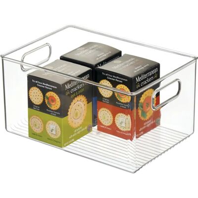 iDesign Aufbewahrungsbox - Große transparente Kunststoffbehälter für Kühlschrank und Vorratsraum iDesign Aufbewahrungsbox - Große transparente Kunststoffbehälter für Kühlschrank und Vorratsraum