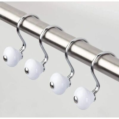 iDesign York Shower Curtain Rod Accessories - Set of 12 iDesign York Shower Curtain Rod Accessories - Set of 12
