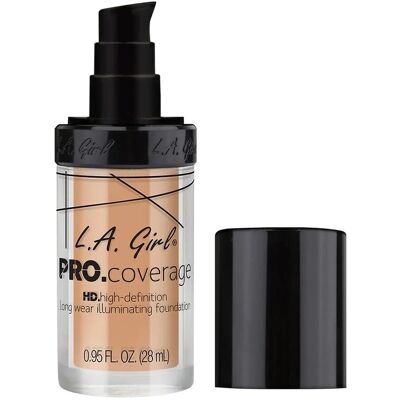 L.A. Girl Pro Coverage HD Long Wear Illuminating Foundation - Porcelain L.A. Girl Pro Coverage HD Long Wear Illuminating Foundation - Porcelain