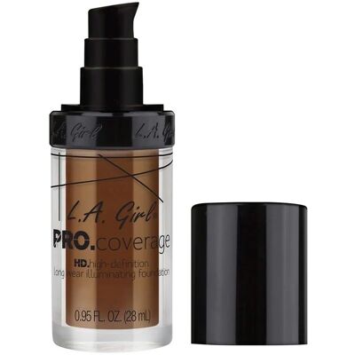 L.A. Girl Pro Coverage HD Long Wear Illuminating Liquid Foundation - Rich Cocoa - Fond de Teint Liquide - Publicité L.A. Girl Pro Coverage HD Long Wear Illuminating Liquid Foundation - Rich Cocoa - Fond de Teint Liquide - Publicité
