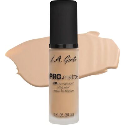 L.A. Girl Pro Matte HD Base - Medio a completo, Nude, Duradera L.A. Girl Pro Matte HD Base - Medio a completo, Nude, Duradera