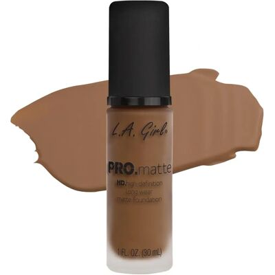 L.A. Girl Pro Matte HD Long Wear Foundation - Deep Tan - Foundation L.A. Girl Pro Matte HD Long Wear Foundation - Deep Tan - Foundation