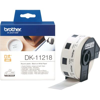 Etykiety drukarki Brother DK-11218 - 1000 białych etykiet Etykiety drukarki Brother DK-11218 - 1000 białych etykiet