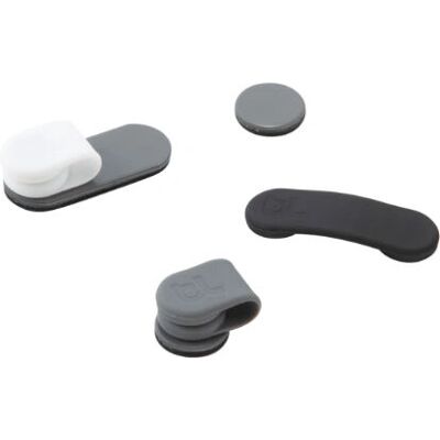 Bluelounge MagDrop Kabelhalter - 3 Stück, Schwarz, Grau Bluelounge MagDrop Kabelhalter - 3 Stück, Schwarz, Grau