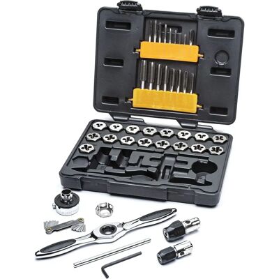 Set di 42 Pezzi di Gearwrench per Filettature e Maschi 3 - 12mm - Set di Strumenti Set di 42 Pezzi di Gearwrench per Filettature e Maschi 3 - 12mm - Set di Strumenti