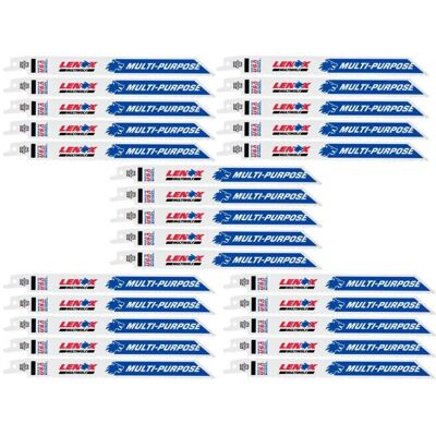 Lenox Bi-Metal Reciprocating Saw Blade - 25 pcs - for Wood, Plastic, Metal Lenox Bi-Metal Reciprocating Saw Blade - 25 pcs - for Wood, Plastic, Metal
