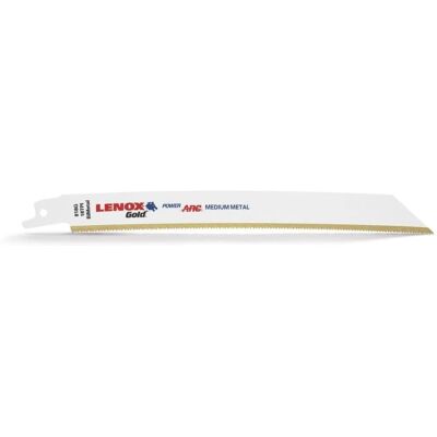 Lenox 818GR Hojas de sierra de sable de metal dorado - 200mm, 18 TPI, Pack de 5 Lenox 818GR Hojas de sierra de sable de metal dorado - 200mm, 18 TPI, Pack de 5