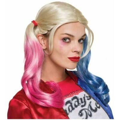 Rubie's Harley Quinn Suicide Squad Pink Blue Pigtails Supervillain Women Costume Wig - Kostüm Wig Rubie's Harley Quinn Suicide Squad Pink Blue Pigtails Supervillain Women Costume Wig - Kostüm Wig