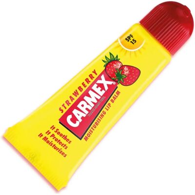 Carmex Baume à Lèvres SPF 15 (10 g) - Fraise SPF - Publicité Carmex Baume à Lèvres SPF 15 (10 g) - Fraise SPF - Publicité