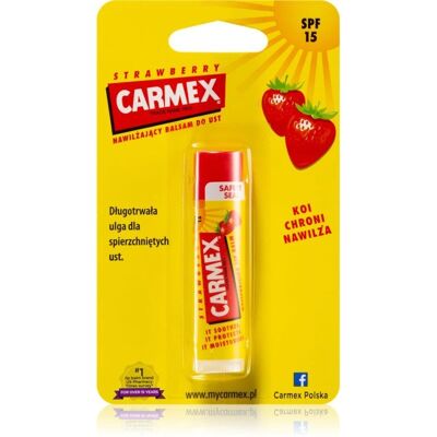 Carmex Aardbei SPF 15 Lippenbalsem - Hydraterend, 4.25g Carmex Aardbei SPF 15 Lippenbalsem - Hydraterend, 4.25g