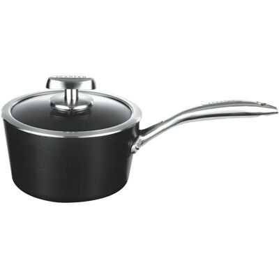 Scanpan Pro IQ Padella in alluminio antiaderente da 18cm con coperchio in vetro Scanpan Pro IQ Padella in alluminio antiaderente da 18cm con coperchio in vetro
