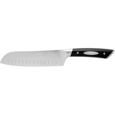 Scanpan Classic 18 cm Santokumesser - Kullenschliff, Schwarz & Silber Scanpan Classic 18 cm Santokumesser - Kullenschliff, Schwarz & Silber