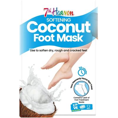 7th Heaven Máscara de pés de coco - Unissex - Tratamento dos pés 7th Heaven Máscara de pés de coco - Unissex - Tratamento dos pés