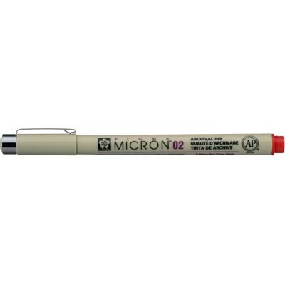 Marcatore Sakura Pigma Micron 02 - Rosso - Punta fine, Inchiostro resistente all'acqua - Disegno e illustrazione Marcatore Sakura Pigma Micron 02 - Rosso - Punta fine, Inchiostro resistente all'acqua - Disegno e illustrazione