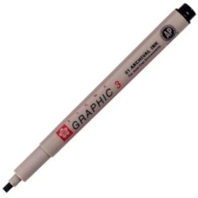 Sakura Pigma Graphic 3 Marker - 3,0 mm Schwarz Sakura Pigma Graphic 3 Marker - 3,0 mm Schwarz