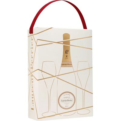 Laurent Perrier La Cuvee 0,75l con 2 copas Laurent Perrier La Cuvee 0,75l con 2 copas
