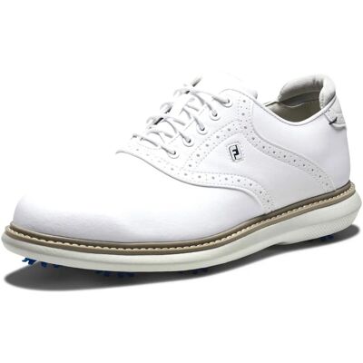 FootJoy Men's Traditions Golf Shoe White/White 10.5 Wide FootJoy Men's Traditions Golf Shoe White/White 10.5 Wide