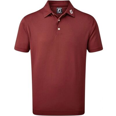 FootJoy Stretch Pique Solid Golf Polo - Maroon - Athletic Fit FootJoy Stretch Pique Solid Golf Polo - Maroon - Athletic Fit