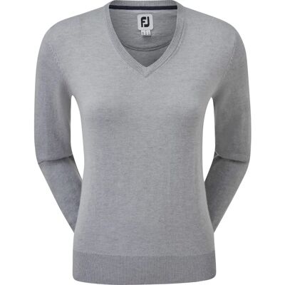 FootJoy Wollmischung V-Ausschnitt Pullover - Grau FootJoy Wollmischung V-Ausschnitt Pullover - Grau