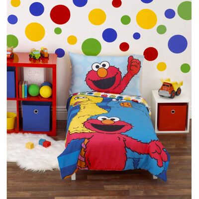Sesame Street - Best Friends Toddler - Blue - Yellow - Bed Set Sesame Street - Best Friends Toddler - Blue - Yellow - Bed Set