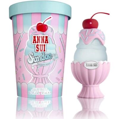 Anna Sui Sundae Pretty Pink Eau De Toilette - Fragrant citrus scent, 50ml, playful bottle Anna Sui Sundae Pretty Pink Eau De Toilette - Fragrant citrus scent, 50ml, playful bottle