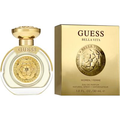 Guess Bella Vita Eau de Parfum - Floral Fruité Élégant Luxe - Publicité Guess Bella Vita Eau de Parfum - Floral Fruité Élégant Luxe - Publicité
