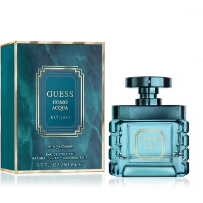 GUESS Uomo Acqua Eau de Toilette - Fresco, Azul, Cítricos GUESS Uomo Acqua Eau de Toilette - Fresco, Azul, Cítricos