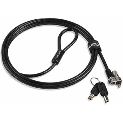 Lenovo Kabelschloss - Stahl, Schwarz, 1.8m - Kabelschloss Lenovo Kabelschloss - Stahl, Schwarz, 1.8m - Kabelschloss