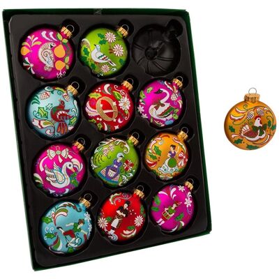 Kurt S. Adler - Glasornament 65mm 12 Days Christmas - glass ornament - Publicité Kurt S. Adler - Glasornament 65mm 12 Days Christmas - glass ornament - Publicité