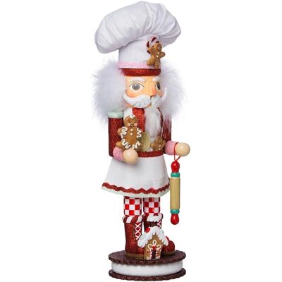 Kurt S. Adler Lebkuchen-Koch-Nussknacker - Gemberkoekje-Design - 38,1cm - Kerstversiering Kurt S. Adler Lebkuchen-Koch-Nussknacker - Gemberkoekje-Design - 38,1cm - Kerstversiering