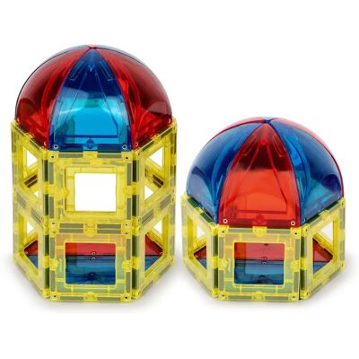 Playmags Set Koepel van 28 stuks met Magnetische Tegels - Nu met Sterkere Magneten - Educatief Speelgoed voor Kinderen Playmags Set Koepel van 28 stuks met Magnetische Tegels - Nu met Sterkere Magneten - Educatief Speelgoed voor Kinderen
