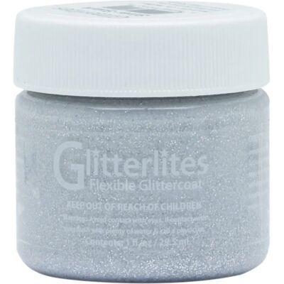 Angelus - Glitterlites 222 Spark Silver - Cuir - Glitter Dye - Publicité Angelus - Glitterlites 222 Spark Silver - Cuir - Glitter Dye - Publicité