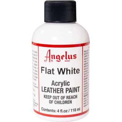 Tinta acrílica para couro Angelus - Branco Fosco 118 Ml Tinta acrílica para couro Angelus - Branco Fosco 118 Ml