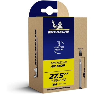Michelin B4 Airstop Mountain Bike Inner Tube - Black, 27.5" (48-584) - Bicycle Inner Tube Michelin B4 Airstop Mountain Bike Inner Tube - Black, 27.5" (48-584) - Bicycle Inner Tube
