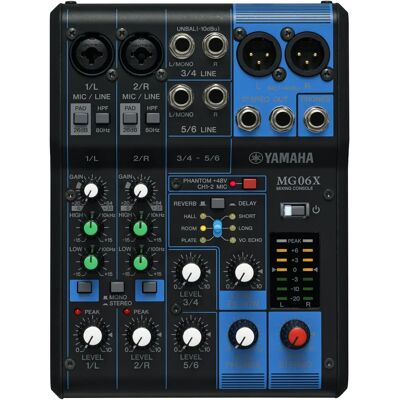 Yamaha MG06X Kompakt 6-kanals lydmikser med effekter Yamaha MG06X Kompakt 6-kanals lydmikser med effekter