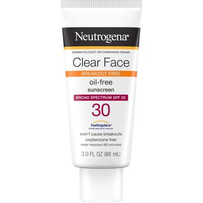Neutrogena Clear Face SPF 30 Sunscreen - Broad Spectrum, Oil-Free, Water-Resistant Neutrogena Clear Face SPF 30 Sunscreen - Broad Spectrum, Oil-Free, Water-Resistant