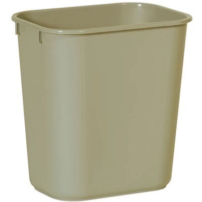 Rubbermaid Beige Waste Container - Rectangular, 12.9L, Heavy Duty Rubbermaid Beige Waste Container - Rectangular, 12.9L, Heavy Duty