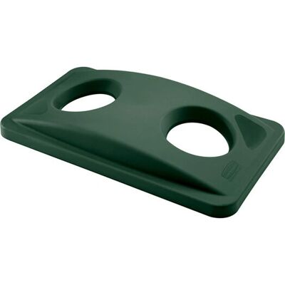 Accessoire pour poubelle Rubbermaid Slim Jim vert - Couvercle - Publicité Accessoire pour poubelle Rubbermaid Slim Jim vert - Couvercle - Publicité